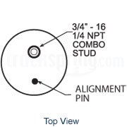 Firestone Replacement Air Spring - 1/4" NPT Combo Stud